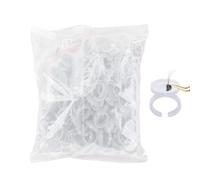 100PCS Glue Rings - Smart Lash Glue Ring Holders | Adjustable Eyelash Glue Rings, Portable Glue Holder For Paint Lipstick, Beginner Friendly Glue Cups For Home Outdoors