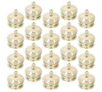 100pcs Gold Bauble Hanger Top Decorative Ornament Cap for DIY Crafts | Plastic Gold Plated Finish, Smooth Edges and Glossy Look, for Window Decorations and Display Pieces