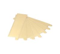 100PCS Gold Mini Rectangle Mousse Cake Boards, Cupcake Base Dessert Display Tray, Cardboard Decoration Tools, 5.1x1.6in, with a Small Handle, for Large Scale Events and Catering