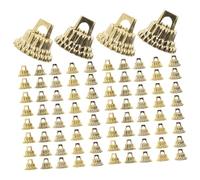 100Pcs Gold round Christmas Ornament Caps, 1.3cm Plastic | DIY Hanger Tops, Replacement for Tree Baubles, Easy Installation, Home and School Craft Projects