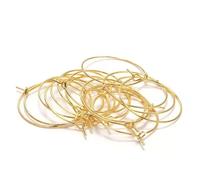 100PCS Golden Earring Hoops for Jewellery Making,20MM Hoop Earring Accessories for DIY Earring,Stainless Steel Hoop Earring Findings,Wine Glass Charms