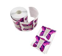 100pcs Golden Nail Forms Paper Extension Guide for Nail Art