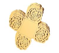 100pcs Golden Paper Truffle Wrappers Hollow out Rose Lace Design