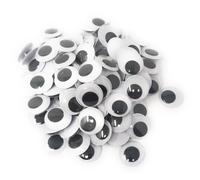 100pcs Googly Eyes Self-Adhesive 6-20mm Assorted Sizes Stick On Moving Eyes (20mm)