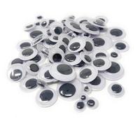 100pcs Googly Eyes Self-Adhesive 6-20mm Assorted Sizes Stick On Moving Eyes (Mixed Sizes 6-20mm)