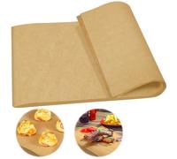 100PCS Greaseproof Paper Sheets, Baking Paper, Burger Paper Sheets, Baking Parchment Roll, Waterproof Greaseproof Paper, Food Paper Sheets, for Rosating, BBQ, Baking Cookies(30x40cm) Brown