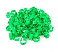 100Pcs Green 16mm Poultry Leg Rings Chicken Duck Identification Bands Plastic Foot Loops for Goose Pigeon