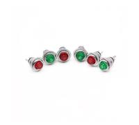 100pcs GREEN DS-101 8mm On/Off Push Button Switch Lockless Momentary ON OFF Push Button Normally Open Switch