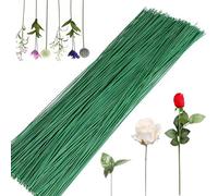 100PCS Green Florist Wire, 30cm FloristWire Stems, Wire Starms Floristry Supplies, BouquetWire, for Handmade DIY Flower Craft, Sugar Flowers, and Floral Arrangements