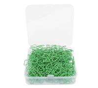 100PCS Green Paper Clips Stainless Steel | Decorative Clips for Office/School/Home | Colorful Organizers for Notes/Recipes/Receipts | Long - Lasting & Flexible Grip (3 Leaf)