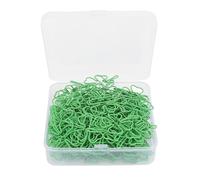 100PCS Green Paper Clips Stainless Steel | Decorative Clips for Office/School/Home | Colorful Organizers for Notes/Recipes/Receipts | Long - Lasting & Flexible Grip (4 Leaf)