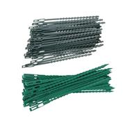 100pcs Green Plastic Fish Bone Spur Plant Ties for Climbing Stems | Adjustable Support for Vines and Plants, Reusable Design, Easy to Use in Yards and Homes