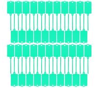 100pcs Green Pp Plastic Shipping Tags Waterproof Reusable