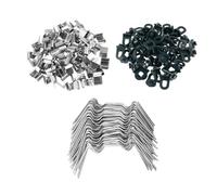 100Pcs Greenhouse Frame W Bracket Clip with Fixing Clip and Plant Hanging Hook for Greenhouse Garden Stability Secure Bracket