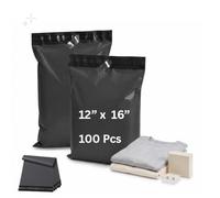 100pcs Grey Mailing Bags 12" x 16" | Mharey Poly Mailers Postage Bags Self Seal Waterproof Tearproof Envelopes for Vinted Clothes Parcel Packaging Shipping and Delivery Plastic Bags