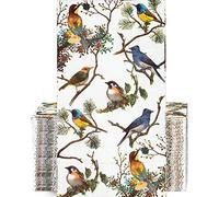 100PCS Guest Towels Disposable 3 Ply Paper Hand Napkins for Bathroom Spring Bird Napkins Everyday Decorative for Dinner Wedding Tea Party Table Anniversary Bridal Powder Room
