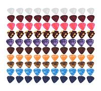 100Pcs Guitar Picks, Colorful Celluloid Picks Set, Finger Protection Tool for Electric Acoustic Bass Guitars and Ukuleles, Includes 3 Thickness Options 0.46mm/0.71mm/0.96mm, Non - (0.71 * 100 pieces)