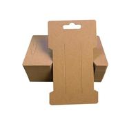 100Pcs Hair Clip Display Cards Rectangle Blank Paper Display Cardboard Hairpin Packaging Cards for Storing Hairclips Hair Accessories(Brown)