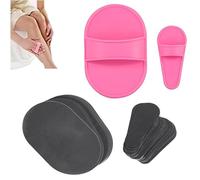 100PCS Hair Removal and Exfoliating Buffer Refill Pads - Dual Size Replaceable Sandpaper Strips for Manual Hair Remover Tools, Legs, Face, Bikini, Underarm - No Battery Needed