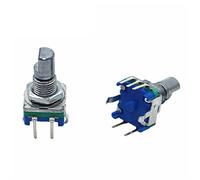 100Pcs Half Axis Rotary Encoder Handle Length 15mm Code Switch EC11 Digital Potentiometer with Switch 5Pin