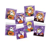 100pcs Halloween Candy Bags, Cellophane Bags Self Adhesive Clear Bag