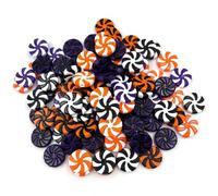 100pcs Halloween Candy Cane Peppermint Ornaments for Christmas Tree Fake Candy Decorations Autumn Thanksgiving Decor Ornaments Candy Cane Craft for DIY Crafts (Multicolor)