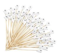100PCS Halloween Cocktail Toothpicks for Drinks, Bamboo Skewers for Appetizers, Fruit, and Party Decorations, Perfect for Christmas, Birthday, and Halloween EventsHalloween