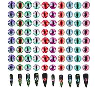 100Pcs Halloween Eyeball Nail Decorations, Evil Halloween Nail Art Charms Supplies, Eyeball Charms Supplies for Women Right Size Fine Workmanship Available for DIY