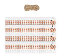 100pcs Halloween Hanging Labels with 65.61ft Rope, 2x1.2inch Package Labels for Candy Treat Bags, Halloween Decorations, Celebration Labels