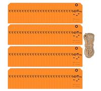100pcs Halloween Hanging Labels with 65.61ft Rope, 2x1.2inch Package Labels for Candy Treat Bags, Halloween Decorations, Celebration Labels