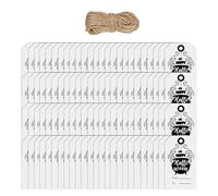 100PCS Halloween Hanging Labels Wrapping With 65.61ft String For Present Box Candy Bag Cupcake Top Decoration Craft