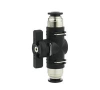 100PCS Hand Valve 4mm 6mm 8mm 10mm 12mm Pneumatic Push in Quick Joint Connector to Turn Switch Manual Ball Current-limiting(BUC6 (Use 6mm Hose))