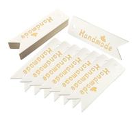 100pcs Handmade Gift Card Tags with Gold Foil, White Paper Labels