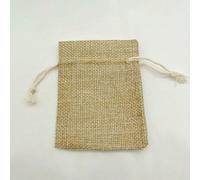 100pcs Handmade Jute Storage Bags Sack Gift Bag Linen Burlap Pouches Webbing Gift Packaging Bags Drawstring Jutes Bag