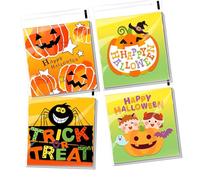100Pcs Happy Halloween Candy Bag, Gift Cookie Biscuits Snack Packaging Bags, Halloween Party Decor Supplies