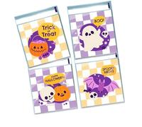100Pcs Happy Halloween Candy Bag, Gift Cookie Biscuits Snack Packaging Bags, Halloween Party Decor Supplies