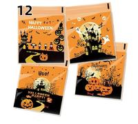 100pcs Happy Halloween Plastic Bags, Candy, Cookie, Biscuit and Snack Packaging, Halloween Party Decor Supplies