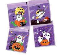 100pcs Happy Halloween Plastic Bags, Candy, Cookie, Biscuit and Snack Packaging, Halloween Party Decor Supplies