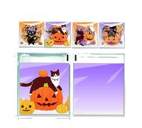 100pcs Happy Halloween Plastic Bags, Candy, Cookie, Biscuit and Snack Packaging, Halloween Party Decor Supplies