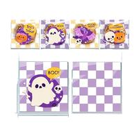 100pcs Happy Halloween Plastic Bags, Candy, Cookie, Biscuit and Snack Packaging, Halloween Party Decor Supplies