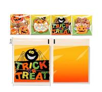 100pcs Happy Halloween Plastic Bags, Candy, Cookie, Biscuit and Snack Packaging, Halloween Party Decor Supplies