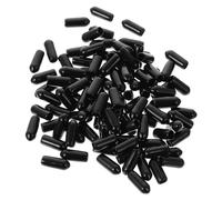 100pcs Headband Hoops for Caps Black Rubber Replacement Hair | Ending Protectors for DIY Accessories, Flexible Fit on Clips and Hoops, Comfortable Daily Wear Use