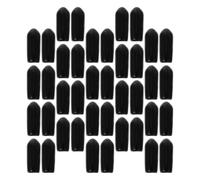 100pcs Headband Tube Caps Black Rubber End Covers for DIY Crafts
