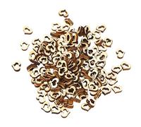 100pcs Heart Decor Woodsy Decor Wedding Wood Ornaments Heart Shaped en Crafts Blank Slices Pendant Button Chips en Hollow Shape Button Blank Crafts