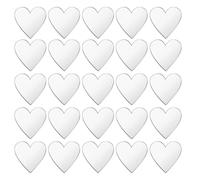 100pcs Heart Mirror Sticker Acrylic Self Adhesive Silver Heart Decor