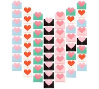 100pcs Heart Shaped Greeting Message Cards Blank Paperboard