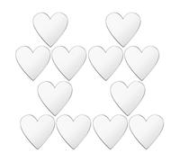 100pcs Heart Shaped Mini Mirror Tiles Self Adhesive Acrylic