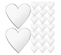 100pcs Heart Shaped Mirror Sticker for DIY Self Adhesive Tiles