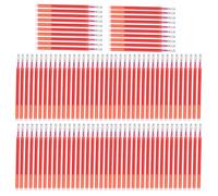 100pcs Heat Erasable Fabric Marking Pens, White Auto-Vanishing Quilting Pens, Refillable Dressmaking Markers, Sewing Tools for Tailors, Erasable with Iron, No, Smooth Fine Tip (Red)