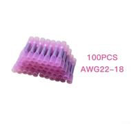 100PCS Heat Shrink Spade Connectors, Fully Insulated and Waterproof, for Electrical Wiring Projects (BLUE)